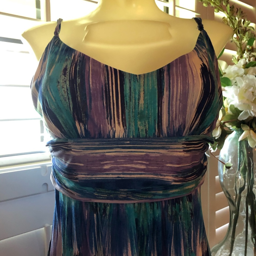 Ann Taylor Maxi Dress Multicolored Print - Picture 3 of 9